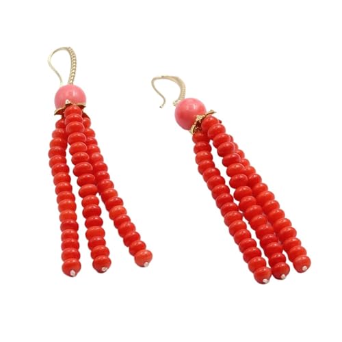 HMCOCOOFM Orange Coral Earrings Dangle Earrings For Women von HMCOCOOFM