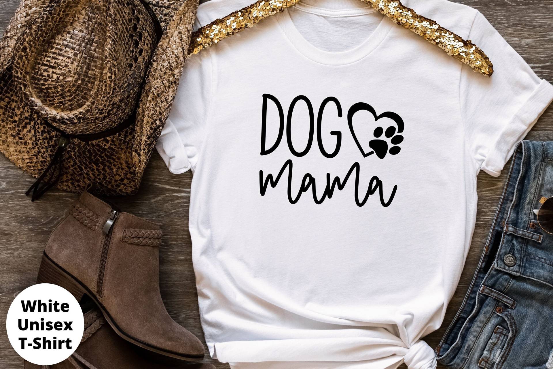 Hund Mama Shirt Frauen Geschenk Sweatshirt Mops Für Hundeliebhaber Fell Babys Hunde T-Shirt von HMDesignStudioUS