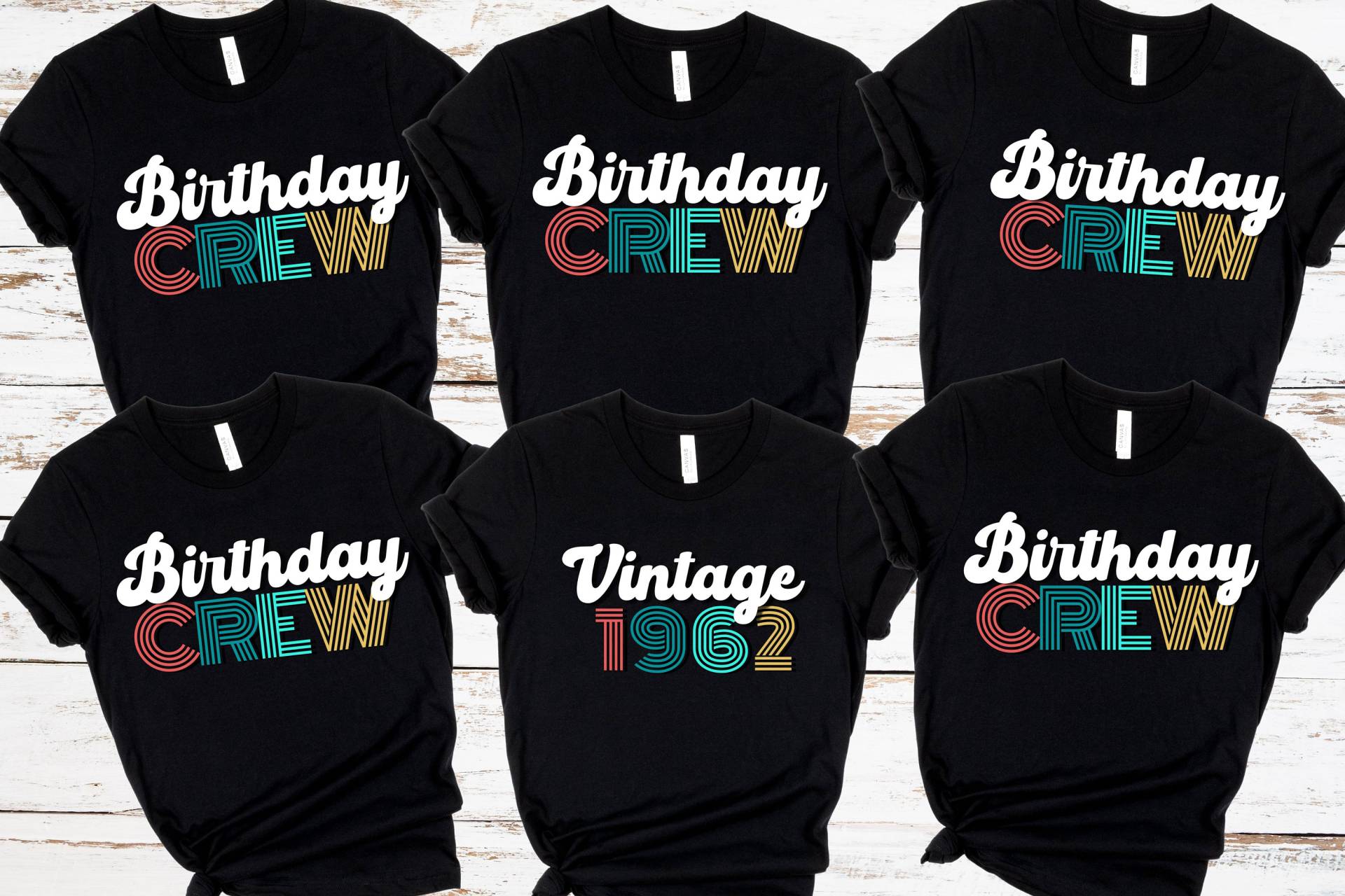 Vintage Birthday Crew Shirts, 40., 50., 60., 70., 80., 90. Geburtstagsgeschenke Für Frauen, Geburtstagsgeschenk Männer, Geschenk Sie, Ihn von HMDesignStudioUS