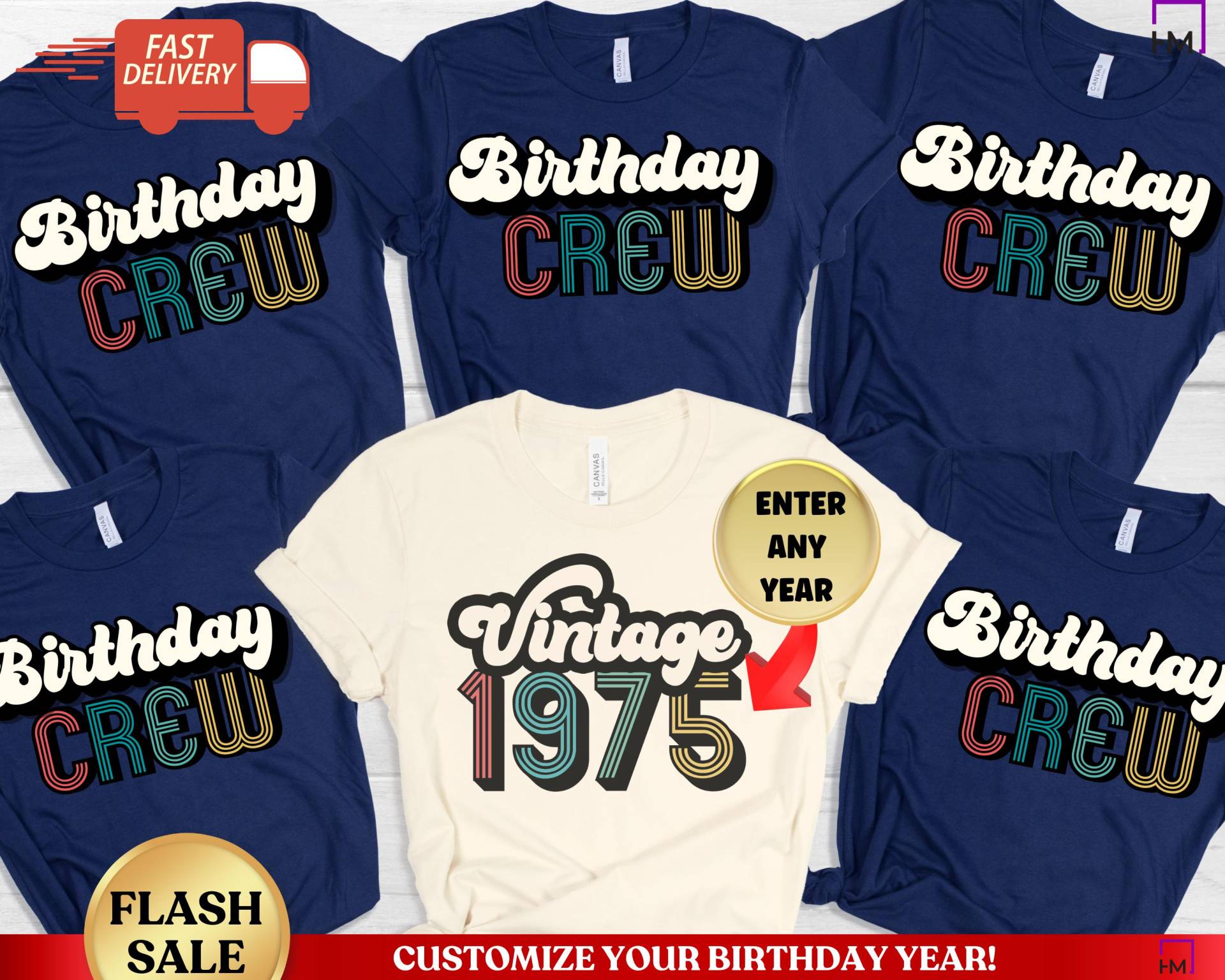 Vintage Birthday Crew Shirts, 40., 50., 60., 70., 80., 90. Geburtstagsgeschenke Für Frauen, Geburtstagsgeschenk Männer, Geschenk Sie, Ihn von HMDesignStudioUS