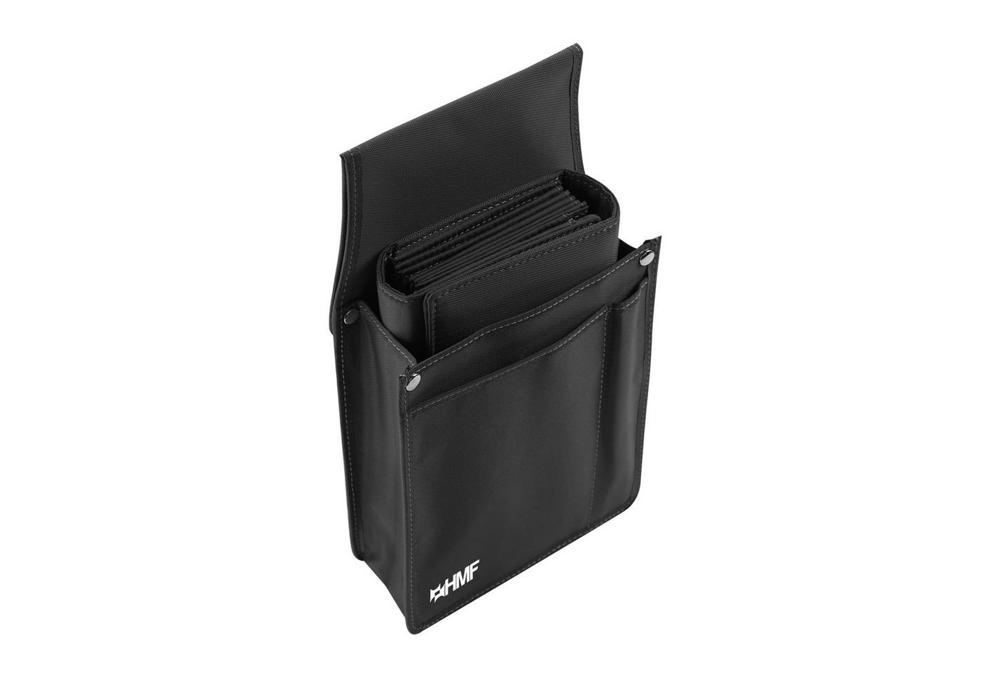 HMF Kellnerbörse Kellnerportemonnaie mit Holster (2er Set), Kellnerbörse 14 cm x 26 cm x 5,5 cm, schwarz von HMF