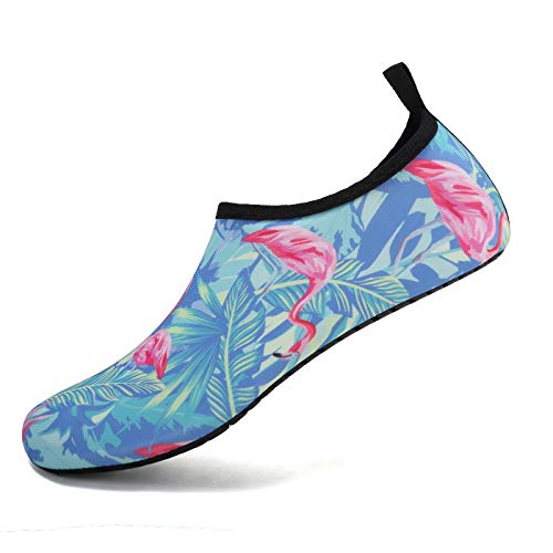 Badeschuhe Damen Herren Strandschuhe Barfuß Wasserschuhe Aquaschuhe Schwimmschuhe(Blau Plus Grün,42/43) von HMIYA