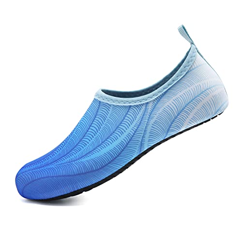 HMIYA Badeschuhe Strandschuhe Wasserschuhe Aquaschuhe Schwimmschuhe Surfschuhe Barfuß Schuhe für Damen Herren(Sternenhimmel Blau,36/37) von HMIYA