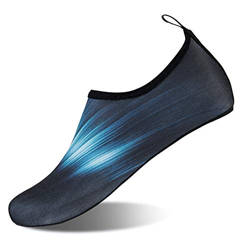 Badeschuhe Damen Herren Strandschuhe Barfuß Wasserschuhe Aquaschuhe Schwimmschuhe(Variante Schwarz,38/39) von HMIYA