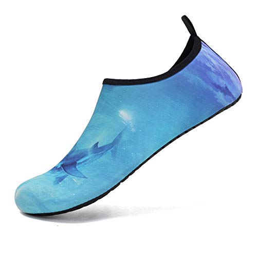 HMIYA Badeschuhe Strandschuhe Wasserschuhe Aquaschuhe Schwimmschuhe Surfschuhe Barfuß Schuhe für Damen Herren(Sternenklarer Himmel,40-41 EU) von HMIYA