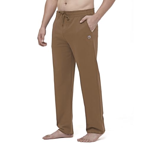HMIYA Herren Jogginghose Baumwolle Sweathose Lange Atmungsaktiv Sporthose Yogahose Klassische Trainingshose mit Taschen(Dunkelbraun,XXL) von HMIYA