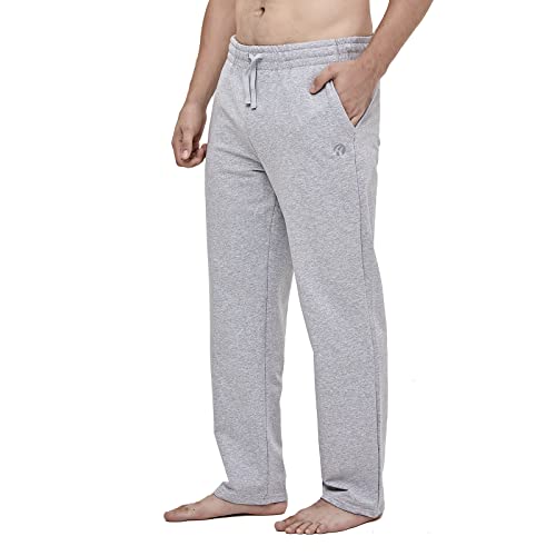 HMIYA Herren Jogginghose Baumwolle Sweathose Lange Atmungsaktiv Sporthose Yogahose Klassische Trainingshose mit Taschen(Hellgrau,L) von HMIYA