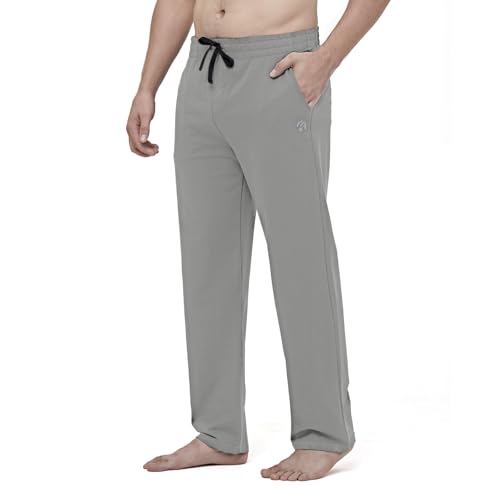 HMIYA Herren Jogginghose Baumwolle Sweathose Lange Atmungsaktiv Sporthose Yogahose Klassische Trainingshose mit Taschen(Wolfsgrau,XXXL) von HMIYA