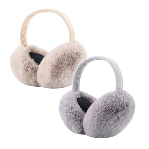 2 Stücke Winter Ohrenwärmer Faltbare Ohrenschützer Verstellbarer Plüsch Ohrenschützer Warme Earmuffs Ear Muffs Ear Warmers Kälteschutz Winterzubehör für Damen Herren von HMLTD