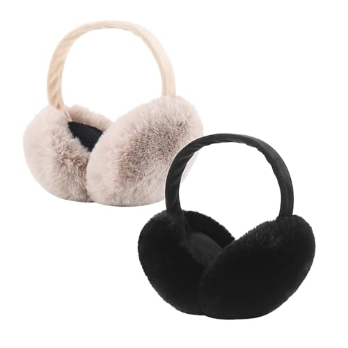 2 Stücke Winter Ohrenwärmer Faltbare Ohrenschützer Verstellbarer Plüsch Ohrenschützer Warme Earmuffs Ear Muffs Ear Warmers Kälteschutz Winterzubehör für Damen Herren von HMLTD