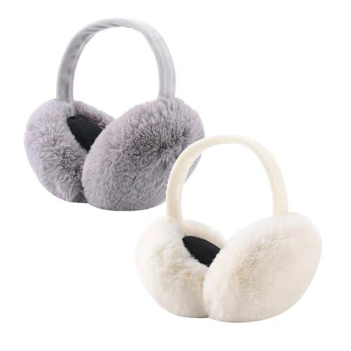 2 Stücke Winter Ohrenwärmer Faltbare Ohrenschützer Verstellbarer Plüsch Ohrenschützer Warme Earmuffs Ear Muffs Ear Warmers Kälteschutz Winterzubehör für Damen Herren von HMLTD