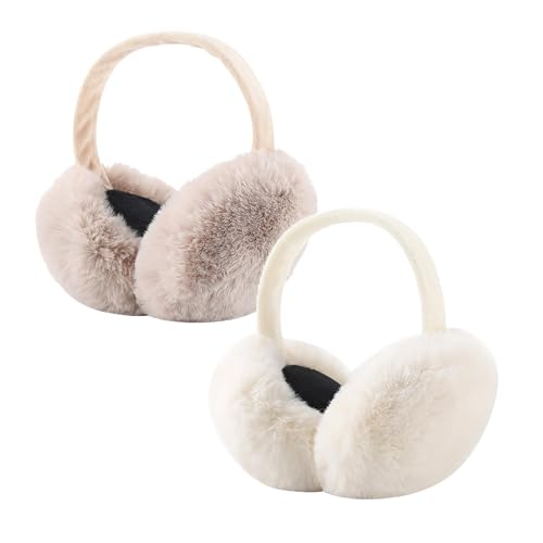 2 Stücke Winter Ohrenwärmer Faltbare Ohrenschützer Verstellbarer Plüsch Ohrenschützer Warme Earmuffs Ear Muffs Ear Warmers Kälteschutz Winterzubehör für Damen Herren von HMLTD