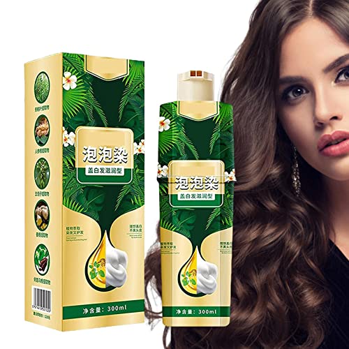 Bubble Haarfärbe-Shampoo | 300 ml Instant Fast Hair Dye Color Waschcreme Magic Hair Dye Shampoo - Sofortiges natürliches Haarfärbe-Shampoo für Frauen und Männer Hmltd von HMLTD