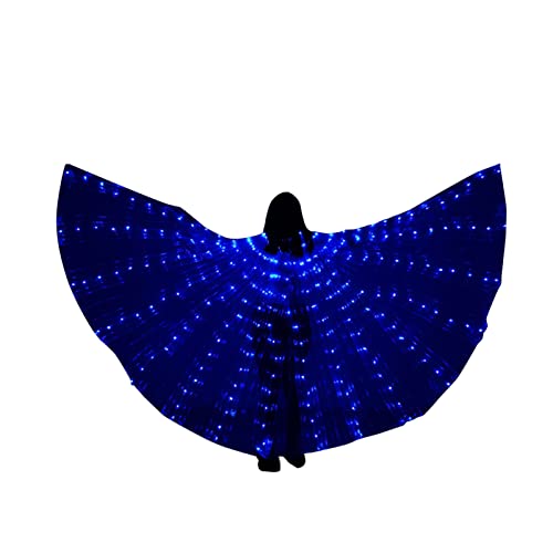 HMLTD Flügellichter | LED-Leuchten Bauchtanz-Flügel für Kinder - LED-Licht 360-Grad-Schmetterlingsflügel mit Teleskopstöc, beleuchtete Feenflügel für Kinder, Bühnenkostü (Mehrfarbig) von HMLTD