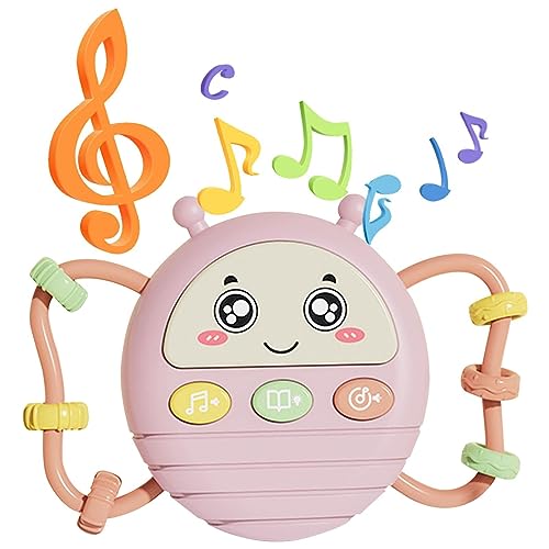 Kinder-Schlagzeug - 2-in-1-Cartoon-Beißspielzeug für Kinder, Trommel mit 5 Modi,Lernmusikspielzeug, Kinderspielzeug für Feiertage, Weihnachten, Geburtstag, Geschenke für Jungen und Mädchen, Hmltd von HMLTD
