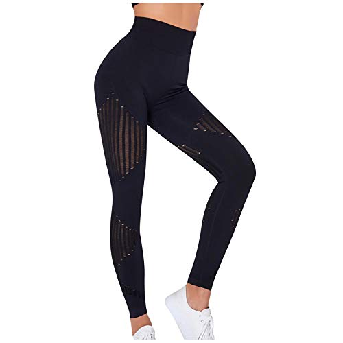 Leggings Cleo Kompressionshose Damen für Sport, Gym - High Waist Booty Scrunch Butt Yoga Hosen Schwarz von HMLTD