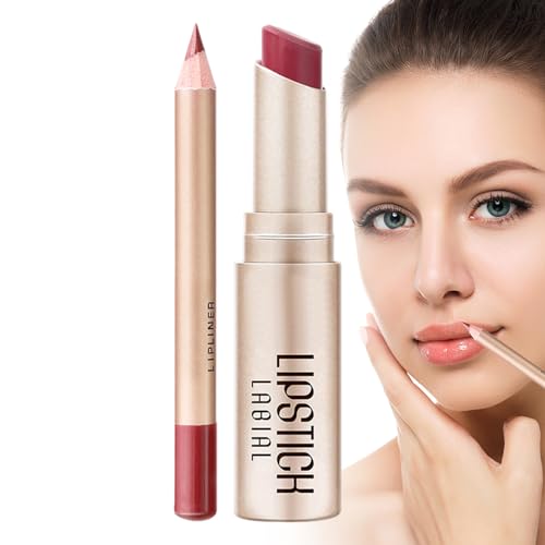 Lipliner-Set,Mattes Lipliner-Stift-Set - Feuchtigkeitsspendendes Lippen-Make-up-Set mit Antihaftbeschichtung, langlebiger Lippenkonturenstift für Mädchen und Frauen Hmltd von HMLTD