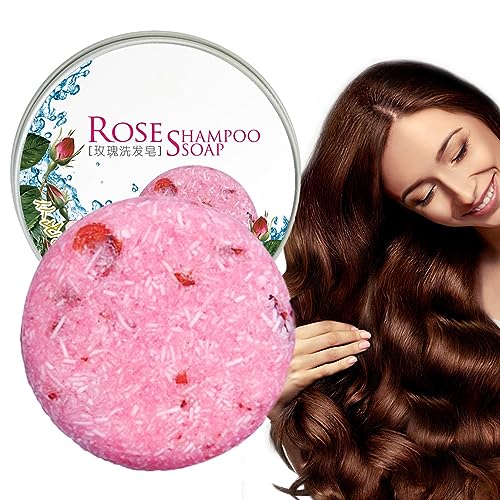 Multiflora Shampoo Bar,Rose Essence Soaps Anti-graues Haarschwärzungsshampoo - Dickes Haar-Rosen-Essenz-Seifen für Männer, Frauen, Kinder, Jugendliche Hmltd von HMLTD