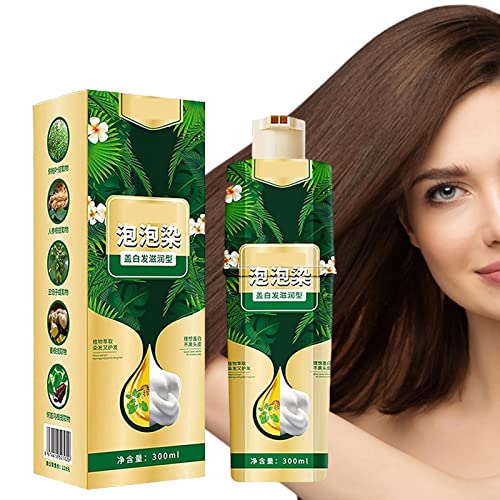 Sofortiges Shampoo für Haarfarbe - 300ml Shampoo mit pflanzlichen Inhaltsstoffen in wenigen Minuten färben,Sofortiges natürliches Haarfärbe-Shampoo für Frauen und Männer Hmltd von HMLTD