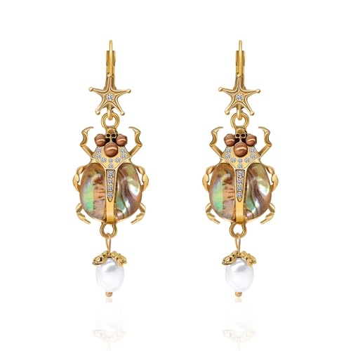HMOOY Vintage Marienkäfer Ohrringe für Frauen Ohrringe, Gothic Tier Ohrringe Schmuck böhmische Ohrringe Ohrringe Hochzeit indischen Käfer Ohrringe Frauen (Buntes) von HMOOY