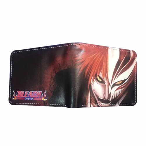 HMRGLMIE Bleachs Kurosakis Ichigos Anime Characters Wallet Slim Bifold Wallets Multi Purpose Coin Purse Foldable, Mehrfarbig, Einheitsgröße von HMRGLMIE