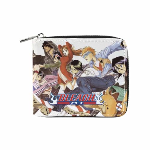 HMRGLMIE Bleachs Kurosakis Ichigos Anime Characters Wallet Slim Bifold Wallets Multi Purpose Coin Purse Foldable, Mehrfarbig, Einheitsgröße von HMRGLMIE