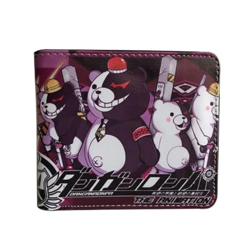 HMRGLMIE Danganronpas Triggers Happys Havocs Monokumas Anime Characters Wallet Slim Bifold Wallets Multi Purpose Coin Purse Foldable, Mehrfarbig, Einheitsgröße von HMRGLMIE