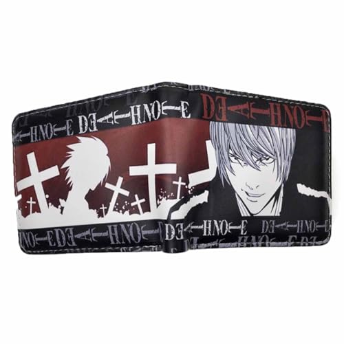 HMRGLMIE Deaths Notes Anime Characters Wallet Slim Bifold Wallets Multi Purpose Coin Purse Foldable, Mehrfarbig, Einheitsgröße von HMRGLMIE