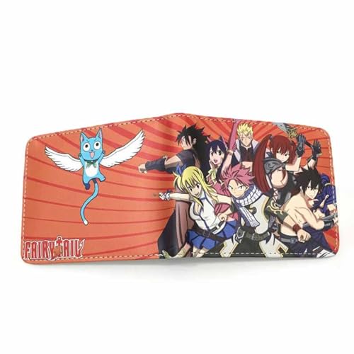 HMRGLMIE Fairys Tails Anime Characters Wallet Slim Bifold Wallets Multi Purpose Coin Purse Foldable, Mehrfarbig, Einheitsgröße von HMRGLMIE
