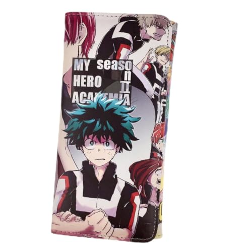 HMRGLMIE MYS Heros Academias Anime Characters Wallet Slim Bifold Wallet Multi Purpose Wallets Coin Purse Long, Mehrfarbig, Einheitsgröße von HMRGLMIE