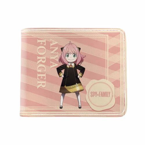HMRGLMIE Spys Familys Anyas Forgers Anime Characters Geldbörse Slim Bifold Wallets Multi Purpose Coin Purse Foldable, Mehrfarbig, Einheitsgröße von HMRGLMIE