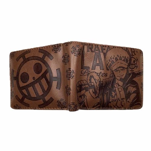 HMRGLMIE Trafalgars D Waters Laws Anime Characters Wallet Slim Bifold Wallets Multi Purpose Coin Purse Foldable, Mehrfarbig, Einheitsgröße von HMRGLMIE