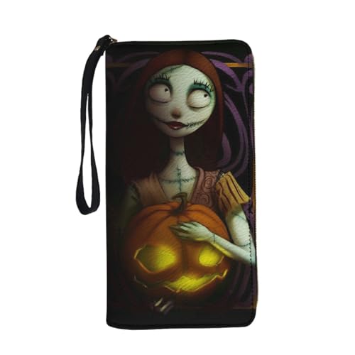 Nightmares Befores Christmas Sallys Anime Characters Wallet Slim Bifold Wallet Multi Purpose Wallets Coin Purse Long, Mehrfarbig, Einheitsgröße von HMRGLMIE