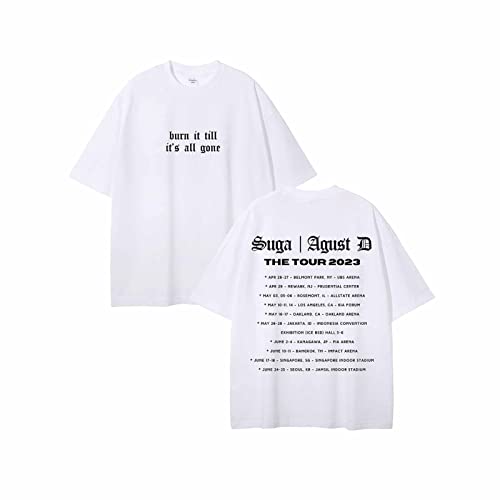 Suga D-Day Agust D Tour 2023 T-Shirt Brennen Sie es, bis Alles für Fans Weg ist D-3XL von HMRS