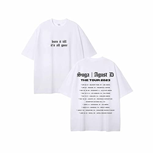 Suga D-Day Agust D Tour 2023 T-Shirt Brennen Sie es, bis Alles für Fans Weg ist D-XL von HMRS