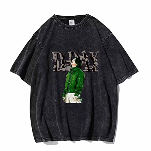 Suga D-Day Album Merch T-Shirt Vintage Distressed Decolor Dirty-geliebtes Baumwoll-Lose T-Shirt B-3XL von HMRS