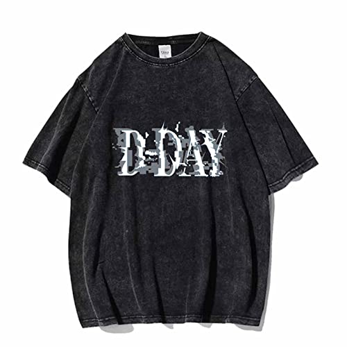 Suga D-Day Album Merch T-Shirt Vintage Distressed Decolor Dirty-geliebtes Baumwoll-Lose T-Shirt C-3XL von HMRS