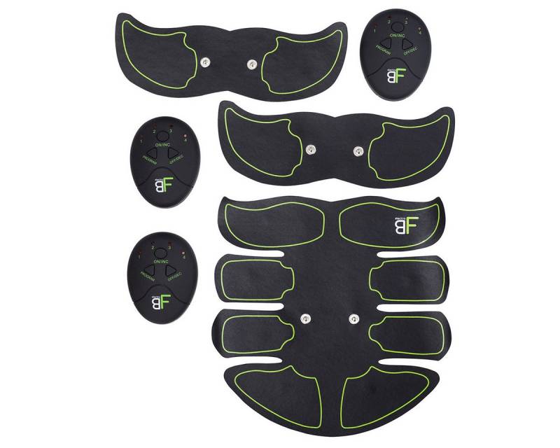 HMS EMS-Bauchmuskeltrainer Bauchtrainer EMS Trainingsgerät Reizstrom Fitnessgerät, 3 Pads mit je einem Regler von HMS