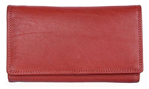 Damen Qualität Rotes Leder Portemonnaie - Brieftasche HMT von HMT