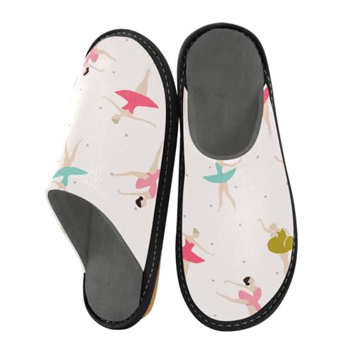 Bunte Ballett-Tänzerinnen Hausschuhe für Herren und Damen, niedliche Tänzerinnen, Hausschuhe, Hausschuhe, Socken, Hausschuhe, Schlafzimmer, Reiseschuhe, multi, 38/39 EU von HMZXZ