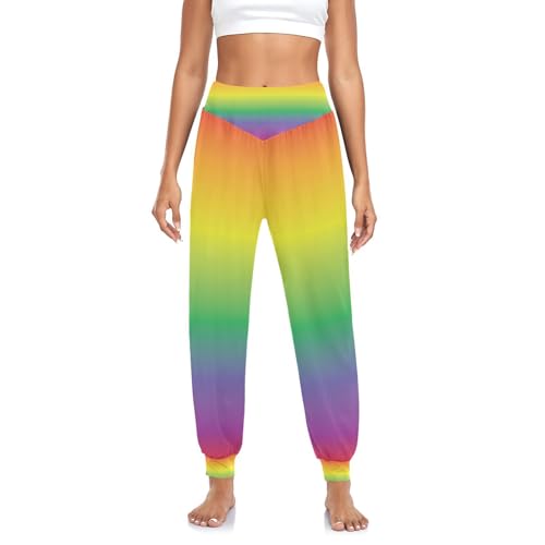 Damen Yogahose Abstrakt Regenbogen Binden Farbstoff Yoga Pilates Hosen Haremshose Dance Hosen Harem Bunt Damen Yogahose Abstrakt Regenbogen Binden Farbstoff Yoga Pilates Hosen Haremshose Dance Hosen Harem Bunt von HMZXZ