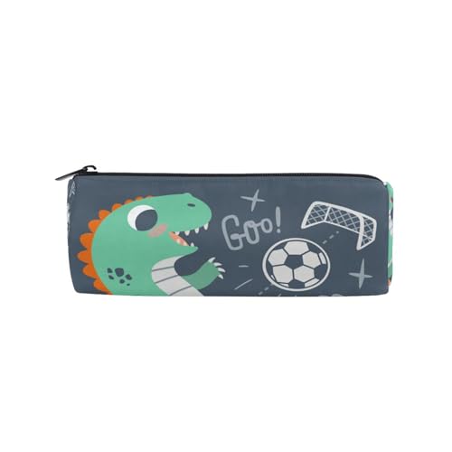 Federmäppchen, niedlicher kleiner Dinosaurier-Spiel, Stifthalter, Reißverschluss, Leinwand, Stiftebox, Aufbewahrungsbox, Fußball-Tier-Kosmetiktasche, Schreibwaren-Tasche für Studenten, Schule, Büro, von HMZXZ