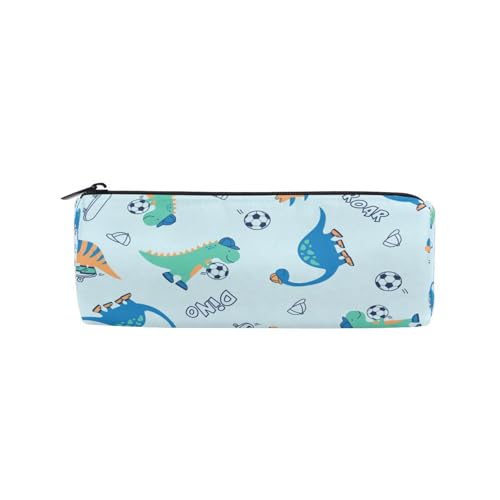 Federmäppchen mit niedlichem Dinosaurier-Motiv, Stifthalter, Reißverschluss, Segeltuch, Aufbewahrungsbox, Skateboard, Ball, Kosmetik, Schreibwaren, Tasche für Studenten, Schule, Büro von HMZXZ