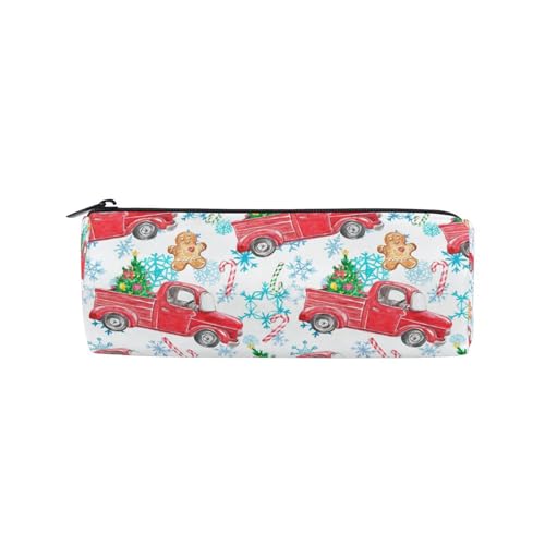 Federmäppchen mit weihnachtlichem Lebkuchen, Stifthalter, Reißverschluss, Segeltuch, Aufbewahrungsbox, Aufbewahrungsbox, für Weihnachten, LKW, Kosmetik, Schreibwaren, Tasche für Studenten, Schule, von HMZXZ
