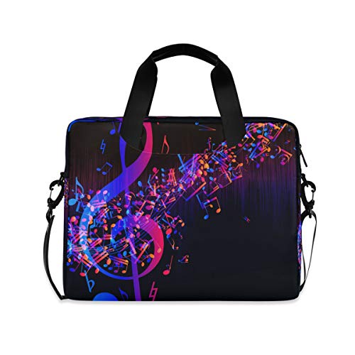 HMZXZ Abstrakt Musik-Hinweis Muster Laptoptasche 13 14 15.6 Zoll Laptop Tasche Aktentasche Hülle Notebooktasche Schulter Tasche Handtasche für Arbeit Business Uni von HMZXZ