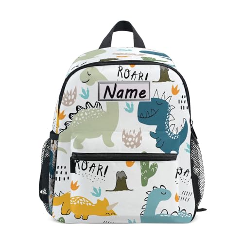 HMZXZ Custom Kids Kleinkind Mini Rucksack für Mädchen Jungen Auto Cartoons Personalisierte Kinderrucksäcke Blau Schultasche mit Kindername/Text, Custom-07 von HMZXZ