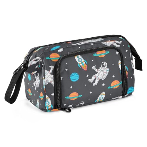 HMZXZ Großes Federmäppchen für Mädchen und Jungen, Astronauten-Federmäppchen für Schulbedarf, Büro, Schreibwaren, Organizer, Federmäppchen, Sterne, Planet für Erwachsene und Frauen von HMZXZ