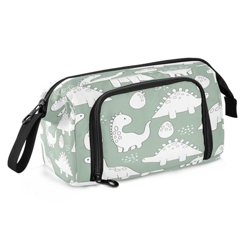 HMZXZ Großes Federmäppchen für Mädchen und Jungen, süßes Dino, Federmäppchen für Schulbedarf, Büro, Schreibwaren, Organizer, Federmäppchen, Dinosaurier für Erwachsene und Frauen von HMZXZ