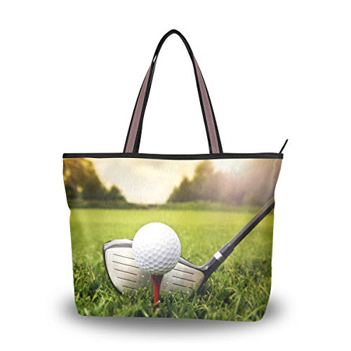 HMZXZ RXYY Sport Ball Golf Handtaschen und Geldbörse für Frau Tote Tasche groß Kapazität obenGriff Käufer Schulter Tasche von HMZXZ