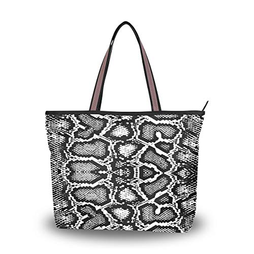 HMZXZ RXYY Tier Schlange Haut Handtaschen und Geldbörse für Frau Tote Tasche groß Kapazität obenGriff Käufer Schulter Tasche von HMZXZ